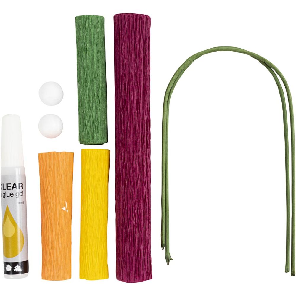 Mini DIY Kit – Kräppblommor Vinter