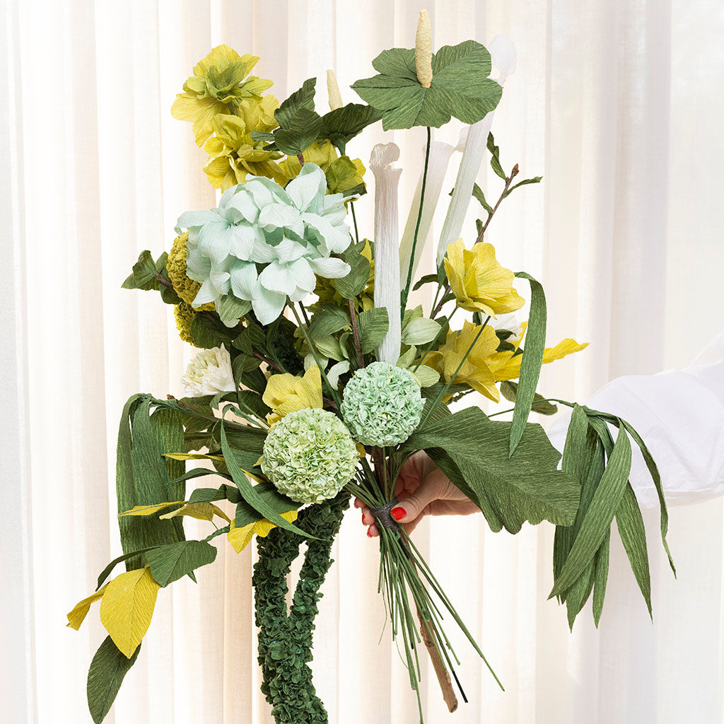 Maxi DIY Kit, Kräppappersblommor